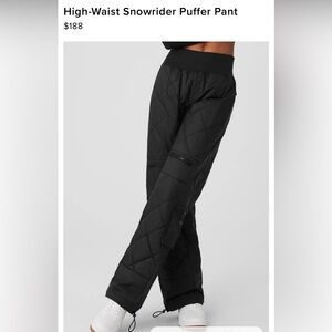 Alo High-waist Snowrider Puffer Pant